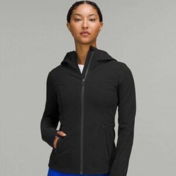 Lululemon Stretch Slim-Fit Running Jacket Black Waterproof - Picture 1 of 11